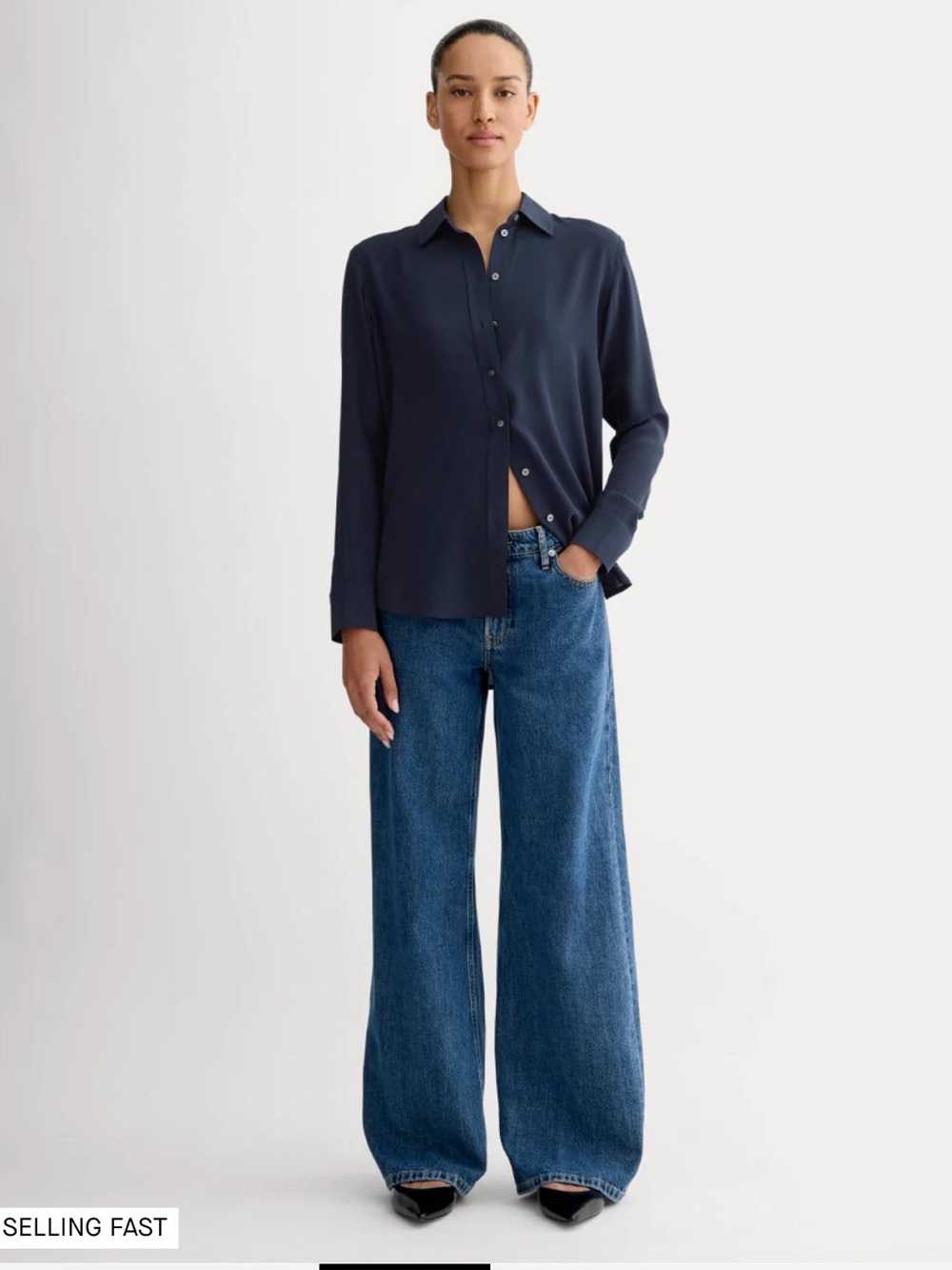 NWT Everlane The Must-Have Shirt in Washable Silk
